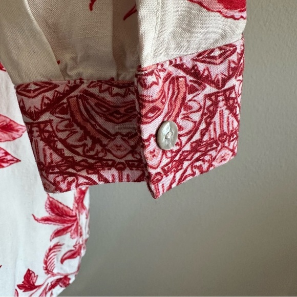 Zara button down floral long sleeve top - Picture 5 of 6